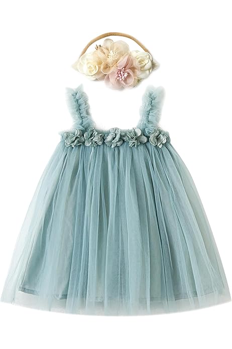 Vestito Bianco Vestito Principessa Bambina In Tulle E Cotone