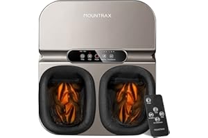 Mountrax Foot Massager Machine with Heat, Gifts for Men Women, Foot Massager for Plantar Fasciitis and Relieve Pain, Deep Kneading Shiatsu Foot Massager, Fits Feet Up to Men Size 12