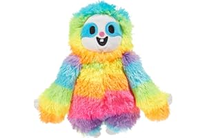 BARKBOX BARK Dog Toy Good Vibes Gary Rainbow Sloth Squeaky Toy For Dogs With Crazy Crinkle Body