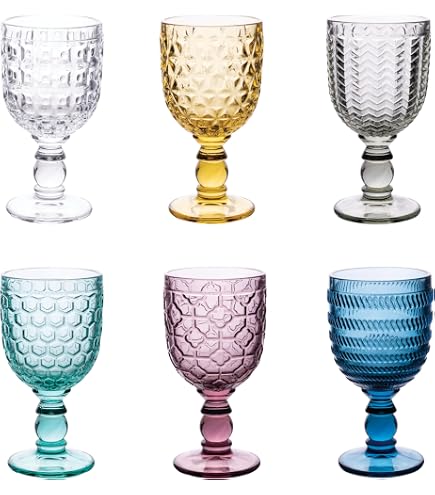 Portmeirion Pomona Set 6 Bicchieri In Ceramica 0,28L – Multicolore, Prodotto In Inghilterra, Lavabile In Lavastoviglie E Adatto A Microonde E Forno