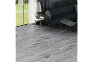 FLOREXP 𝐅𝐋𝐎𝐑𝐄𝐗𝐏 Vinyl Flooring - Lino Flooring with Washed Grey Effect,Peel and Stick Floor Tiles,2.0mm 36pcs Waterproof,for Kitchen Living Room(5.02m²,Washed Grey)
