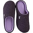 VeraCosy Women's Two-Tone Slippers Soft Comfy Knit Memory Foam Non-slip Indoor House Shoes