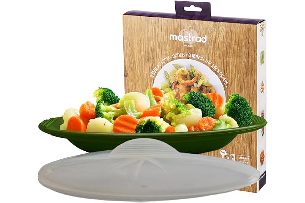 Mastrad - Papillotes Silicone Lot De 2 (360 ml) – Cuisson Vapeur Saine Micro-ondes & Four - Flexibles & Anti-Adhérentes – -40°C à 220°C – Poignées Rigides - Silicone Sans BPA