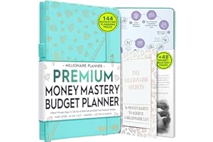 FREEDOM MASTERY Financial Planner, Monthly Budget Planner and Monthly Bill Organizer - 12 Month Journey to Financial Freedom, Monthly Budget Book Planner, Money Saving Book a Budgeting Planner or Finance Planner