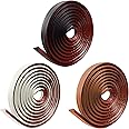 Edging Trim Strip, Self Adhesive Flexible Skirting Board, PVC Trim Molding Trim, 5M Home Wall Inside Corner Decoration Caulk Strip, Tile Laminate Floor Beading Anti-Mold Skirting Board (Brown)