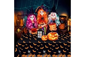 LOVEXIU Tischdeko halloween 130 * 220CM,halloween tischdecke Kürbis spinnennetz Spinne Scary,Halloween Tischsets Gruselige, Kamindecke Halloween Horror Party Dinner Tischdekoration Outdoor/Indoor