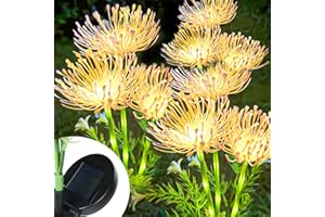 Kyduu Solarne lampy ogrodowe, 2 sztuki Słoneczne lampki kwiatowe, Lampy solarne do ogrodu,Solarne dekoracje ogrodowe,lampy solarne w kwiaty,Zewnętrznych świateł słonecznych do ogrodu,do ogrodu trawnik