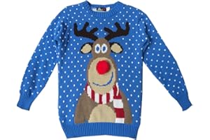 ZEE FASHION Children Kids Boys Girls Knitted Retro Novelty Christmas Xms Jumper 3-13 Years