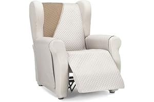 Martina Home Diamond Copridivano imbottito 1 Posto/Relax - Biancheria/Pelle