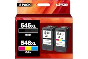 LIFOR 545XL Black 546XL Colour Printer Ink Replacement for Canon 545 546 Ink Cartridges PG-545 CL-546 XL for Pixma TS3350 TS3355 TS3150 TS3300 TR4550 MG2550S MG3050 TR4500 TS3100 TR4551 TR4650 MX495