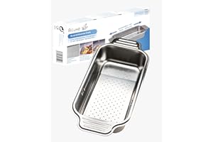 AILUXE Edelstahl Sieb für die Spüle ausziehbar/Küchenorganizer variabel/Nudelsieb zum Abgießen/Siebkorb zum Waschen von Gemüse und Obst/Camping Geschirr