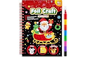 FUNNYB&G Foil Art per bambini Arte e attività artigianale: giocattoli da viaggio creativi per attività fai da te, kit fai da te per bambini | regalo bambina 4 5 6 7 8 9 anni (Natale)