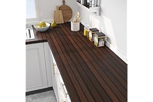 FunStick Carta da Parati Adesiva Muro Effetto Legno Pannelli Marrone Carta Adesiva per Pareti Cucina Soggiorno Effetto Legno Pellicola Adesiva per Mobili Cucina Tavolo Armadio Legno Pannelli 40CM×2M