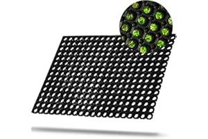 ZENQA Rubber Ring Hollow Mat Outdoor Entrance Heavy Duty Children Playground Garden Safety Floor Matting Anti Fatigue Non Slip Grass Protection (50 x 100 cm (L x W))