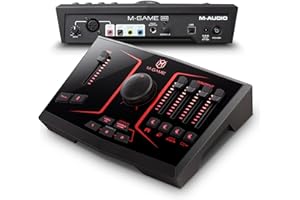 M-GAME Solo USB Audio Interface Mixer for Streaming and Gaming with XLR Microphone in, Optical in, Voice FX, Sampler and Dedicated Software, Solo - Black