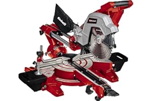 Einhell TE-SM 254 Dual Troncatrice radiale (230-240 V, 2100 W, giri al min. 4800, lama Ø254 x ø30 - 60 denti, inclinabile DESTRA E SINISTRA 0-45°, taglio max 305 x 85 mm)