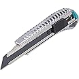 wolfcraft 4306000 4303000 Metal Snap Knife 18 mm with Black Profi-Sharp Blade