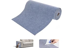 RICYEA Samoprzylepna mata do drapania dla kota, ochrona przed zarysowaniami, na sofę, meble, drzwi, ścianę, dł. 200 cm x szer. 40 cm (jasnoszara)