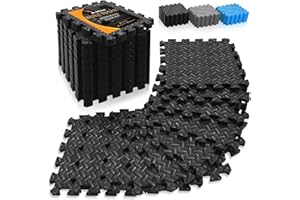 Amonax Exercise Interlocking Floor Mats, Eva Foam Mats, Puzzle Kids Play Floor Mats for Swimming Pool, Garage Floor Tiles Fitness Exercise Equipment Mat Workout Mats for Home Gym, 30 x 30cm