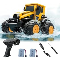 Coche Teledirigido Niños 1:14 Anfibio, 4WD Todo Terreno Agua y Tierra, RC Stunt Car Impermeable 2.4GHz, 360° Rotación 15km/h, 2 Baterías 1200mAh 90Min, Juguete Niño Niña 6 Regalo Navidad Cumpleaños Coche Teledirigido Niños 1:14 Anfibio, 4WD Todo Terreno Agua y Tierra, RC Stunt Car Impermeable 2.4GHz, 360° Rotación 15km/h, 2 Baterías 1200mAh 90Min, Juguete Niño Niña 6 Regalo Navidad Cumpleaños