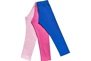 Sunny Fashion Filles Pantalon 3 Paquet Coton Jambières Dentelle Extensible Enfants Bambin 2-6 Ans