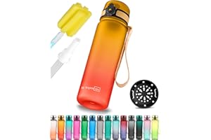 My Vesperbox Minny – butelka na napoje dla dzieci, zabezpieczona przed wyciekiem, 350 ml, 500 ml, 750 ml, ze słomką lub sitkiem, lekka butelka na wodę z tritanu, bez BPA, do przedszkola, szkoły