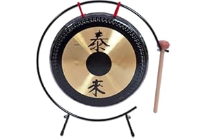 BETZOLD-MUSIK Betzold Musik - Tisch-Gong mit Metall-Stativ, Oberfläche: 25 cm, inkl. Schlägel