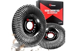 Pomsare 115mm Angle Grinder Discs for Wood Carving, 2PCS Flap Discs Wood Rasp for Grinding, Sanding and Shaping, Angle Grinder Tools Attachments with M14 Arbor