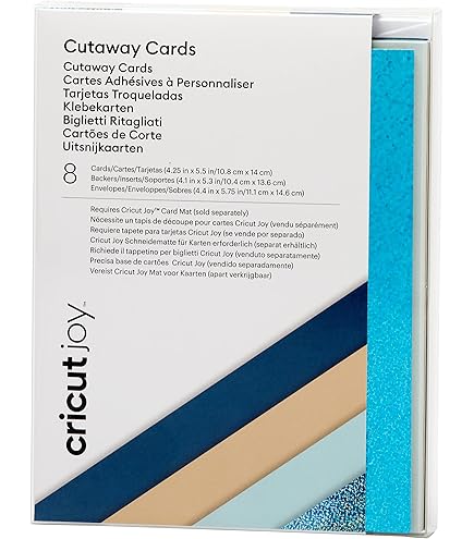 Zinueen 2pcs Kartenmatte für Cricut Joy Xtra 4,7 x 6,7 zoll Cricut Joy Xtra Card Matte, Wiederverwendbare Kartenmatte Bastelmatte mit klarer Schutzfolie für Karten Schnell Erstellen Sie Karten Blau