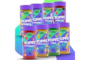 ‎BUBBLEMANIA Popping Boba-Fruchtperlen und Sirup für Bubble Tea | Fruchtige Boba-Tapiokaperlen von Bubble Mania (8er Pack, Banane, Blaubeere, Litschi, Kirsche, Erdbeere, Passionsfrucht, Kiwi, Mango)