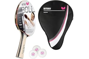 Butterfly® Timo Boll Silver 85015 rakieta do tenisa stołowego, rakieta do tenisa stołowego, rakieta TT Bat dla ambitnych graczy rekreacyjnych, wysoka jakość, certyfikowana przez ITTF wykładzina Addoy,
