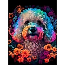 YSCOLOR Diamond Painting Kit De Diamant Peinture 5D Pour Adultes Enfants Dessinés À La Main Coloré Yorkshire Terrier Chien Diamant Arts Artisanat