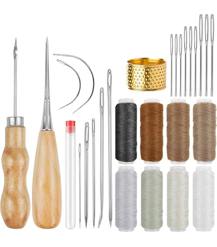 Aiguilles à Coudre Ain,Aiguilles Courbées,Aiguilles à Coudre Cuir,Kit