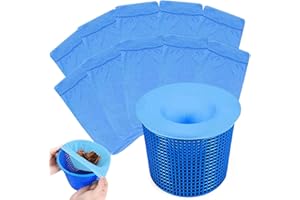 LIVESTN 10 Stück Pool Skimmer Socken, Skimmer Filter Netz Filtersocken Skimmer Socken Pool Filter Saver Socken Netz, Für Pool Skimmer Korb Schwimmbad Filter Schlacken,Blätter Öl,Pollen,Insekten (10)