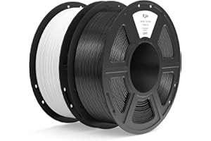ELEGOO Filamento PLA+ 1.75 2KG Negro y Blanco, Filamento PLA Plus para Impresora 3D, Precisión Dimensional +/- 0.02mm, Carrete Filamento 3D, para Mayoría Impresoras 3D