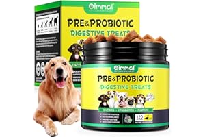 VINIMAY Probiotici per Cani 120 Masticabili – Integratore Digestivo con Pre/Postbiotici, Enzimi & Supporto Immunitario – Snack Funzionale per Flora Intestinale