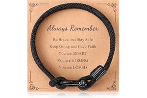 ViEinkaufen Boys Bracelet - Cool Presents for Teenage Boys and Gifts in Black