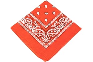 OXFORD NOVELTIES Unisex Paisley Bandanas (Orange)