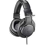 Audio-Technica ATH-M20x Over-Ear Professional Studio Monitor Headphones: 
