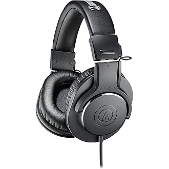 Audio-Technica ATH-M20x Over-Ear Professional Studio Mo...