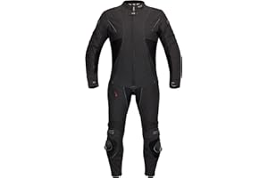 ‎XLS XLS Lederkombi, hochwertiger Einteiler schwarz-matt Gr. 46 48 50 52 54 56 58 60 62 (60)