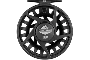 Shakespeare Cedar Canyon Click Fly Reel - Lightweight Graphite Construction, Adjustable Click Drag System, Convertible Left/Right Hand Retrieve, Smooth Performance, Fly Fishing Reel, Multiple Sizes