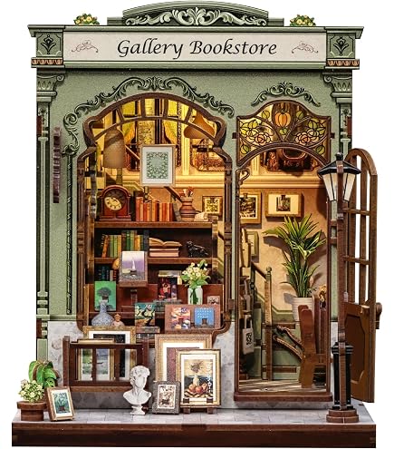 Kit Book Nook CUTEBEE – Mrs.Hunt Bakery, Maison Miniature En Bois 3D à Construire – Déco Adulte, 200+ Pièces