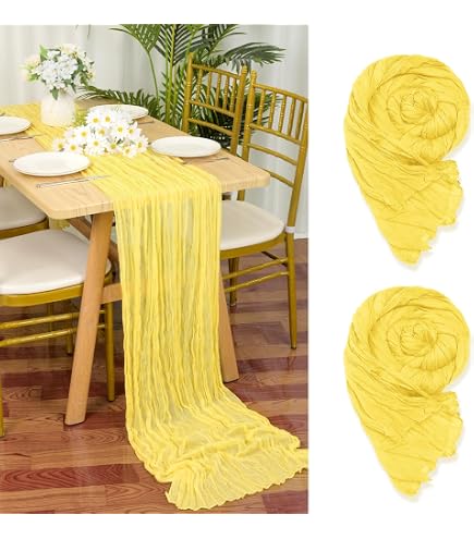 Chemin De Table En Étamine (Toile à Fromage) - 90 X 300 Cm, Vert, Semi-Transparent - Pour Mariage, Fête Bohème, Décoration
