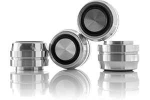 Hifi Lab Piedi in Aluminio massiccio 33x22 Piedi Hifi Aluminio Piedi Dispositivo Audio Assorbenti nobile argento 4x