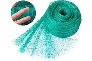 GWHOLE Siatka chroniąca przed ptakami, siatka ogrodowa, siatka na drzewa owocowe, do ogrodu, 4 x 10 m, zielona