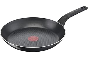 Tefal Easy Cook & Clean Bratpfanne 28 cm, Antihaftbeschichtung, Thermo-Signal bei idealer Brattemperatur, NICHT induktionsgeeignet, gleichmäßige Hitzeverteilung, Made in France, B5550633