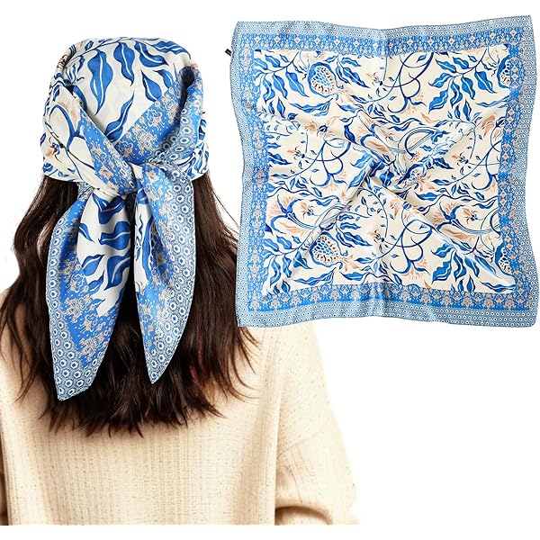 Foulard En Soie Imprimé Fleurs - Femme