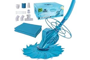 U.S. Pool Supply Octopus Professional Automatic Pool Vacuum Cleaner & Hose Set - Powerful Suction That Removes Swimming Pool Debris, Cleans Floors, Walls, Steps - Quiet Cleaning Side Climbing Sweeper