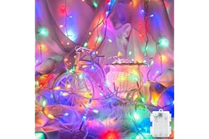 FFZZKJ Fairy Lights Battery Operated Waterproof String Lights with Timer 3M 30 LED Lights Battery Powered Outdoor Indoor for Christmas Decorations, Bedroom, Door, Window, Terrace, Multi-Coloured